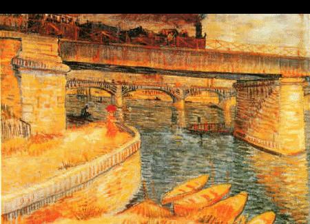 Vincent Van Gogh Bridges Across the Seine at Asnieres